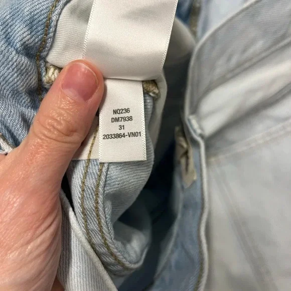 Madewell The '90s Mid-Length Jean Short in Pearlman Wash 31 new without tags - Picture 13 of 14